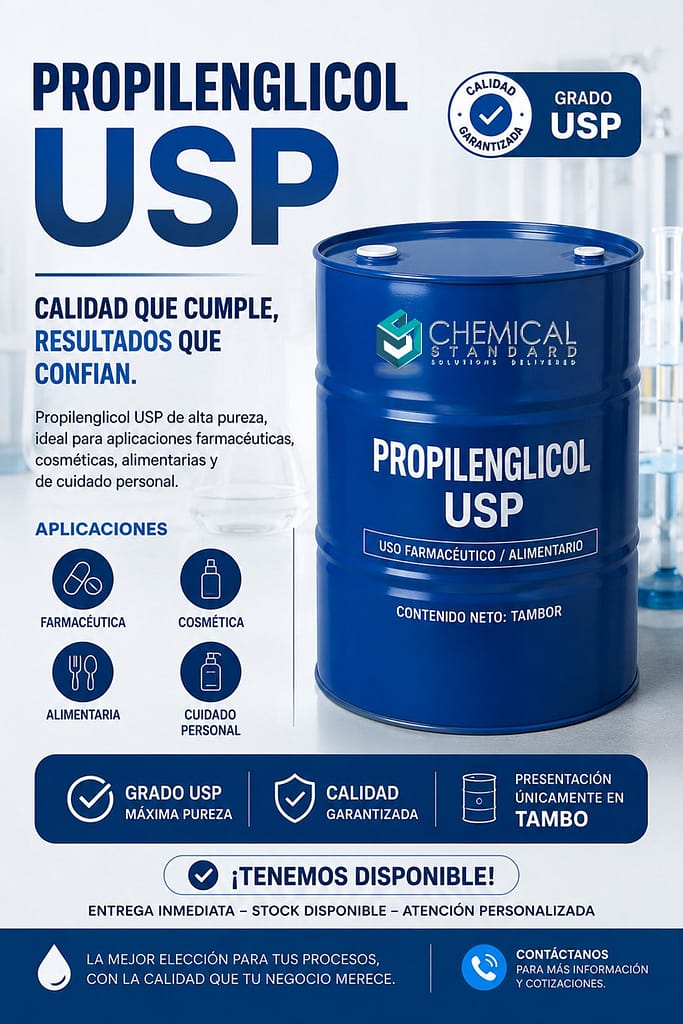 Propilenglicol usp disponibilidad inmediata